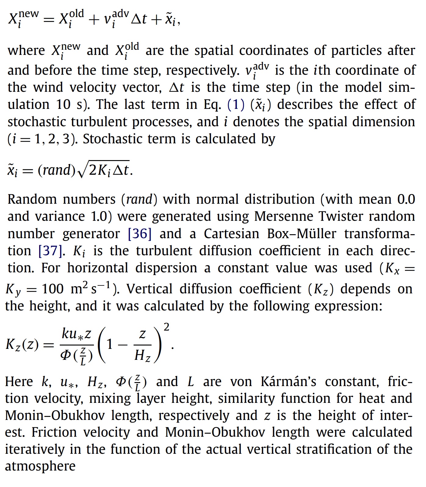 Stochastic-Lagrangian-particle-model