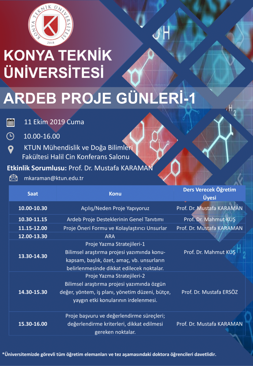 Konya Teknik Üniversitesi ARDEB PROJE GÜNLERİ-1